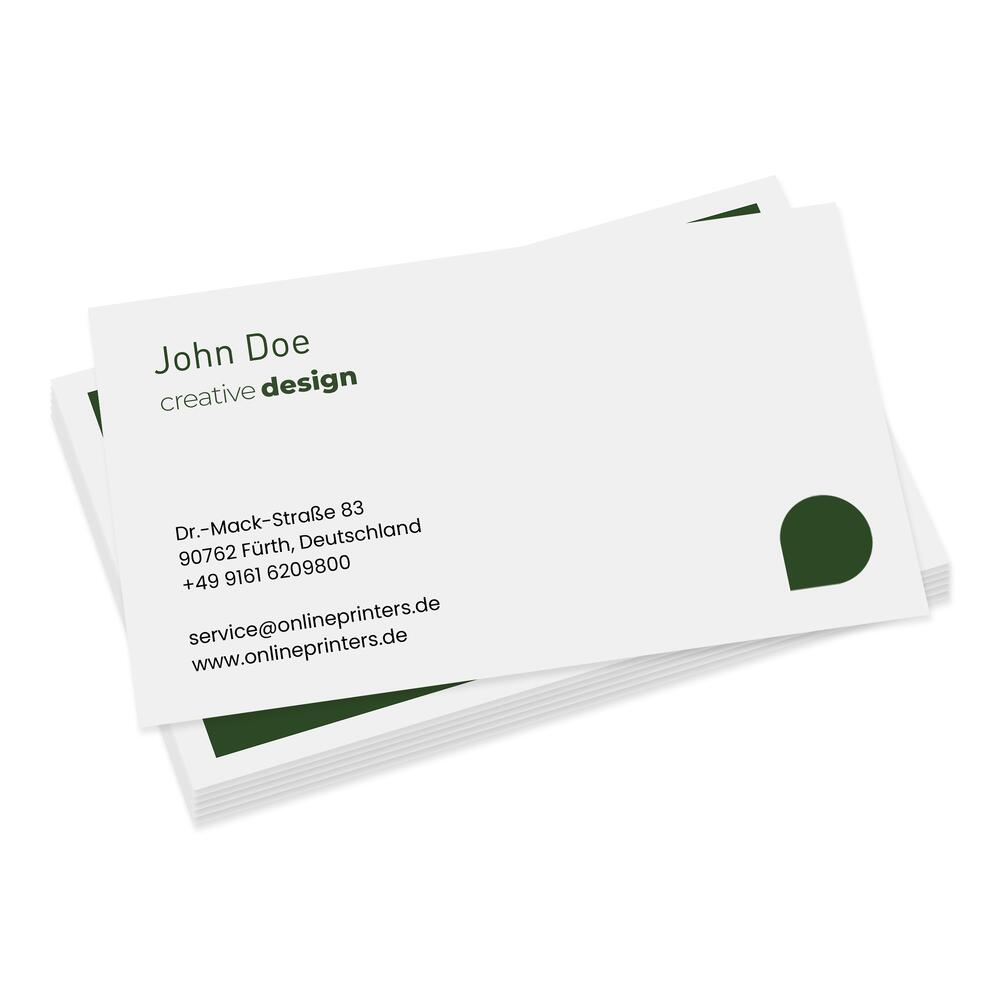 1000 Visitenkarten drucken | 90x50mm | beidseitig bedruckt | 300 g/m² Bilderdruckpapier matt
