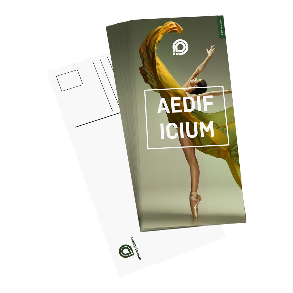 500 Postkarten lang drucken | beidseitig bedruckt | 300 g/m² Bilderdruckpapier