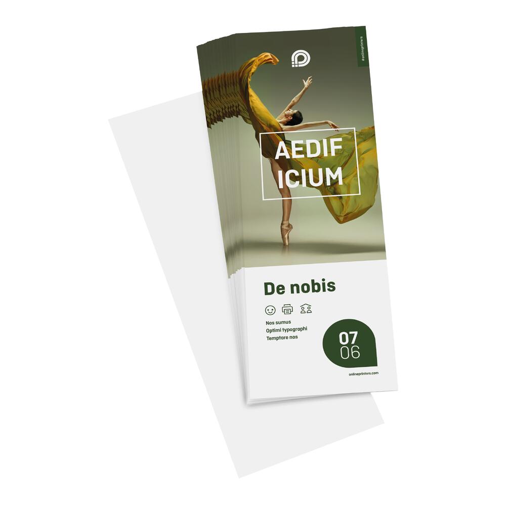 5000 Flyer lang drucken | einseitig bedruckt | 130 g/m² Bilderdruckpapier