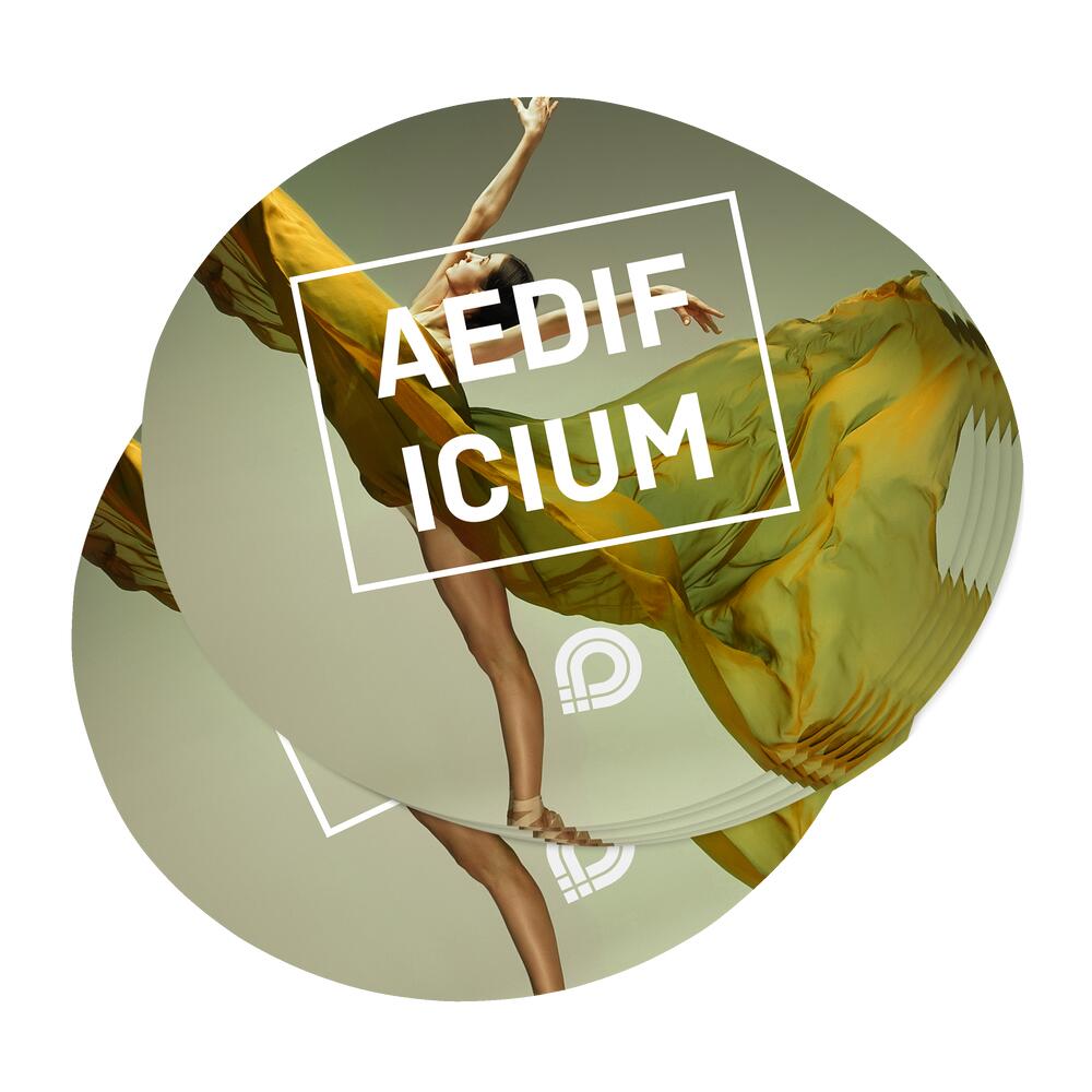 500 Runde Aufkleber drucken | 95mm Durchmesser | 90 g/m² PVC weiss glänzend