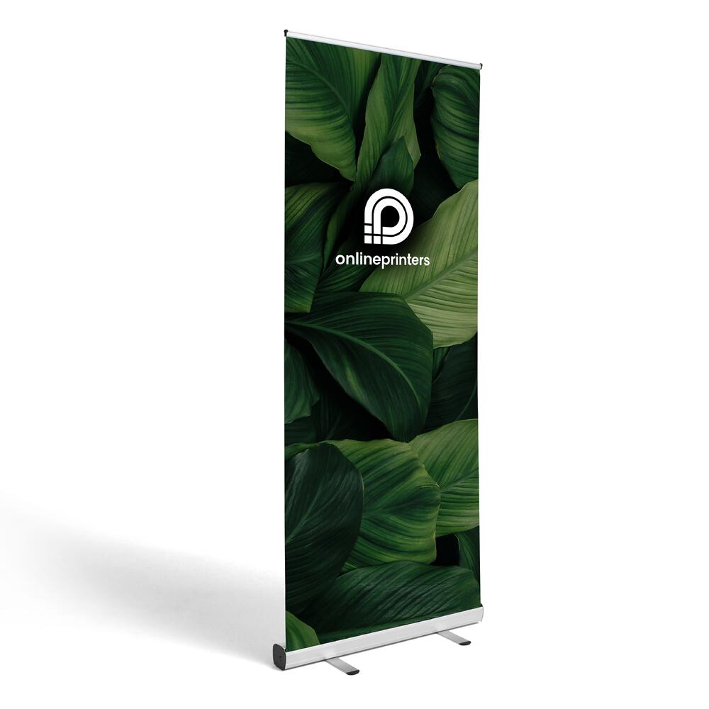 Rollup Standard - 85x200cm System inkl. Druck & Transporttasche | silber | 500g/m² PVC matt