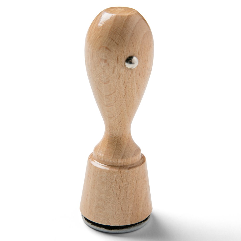 Holzstempel gestalten rund - 30mm Durchmesser | inklusive Stempelplatte | lösungsmittelbeständig
