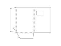 Papier-Mappe mit zwei Stecklaschen, Fllhhe und Fenster.