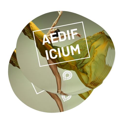 Papier-Aufkleber, rund, selbstklebend.