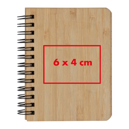 Helles Holz Notizbuch mit Spiralbindung.