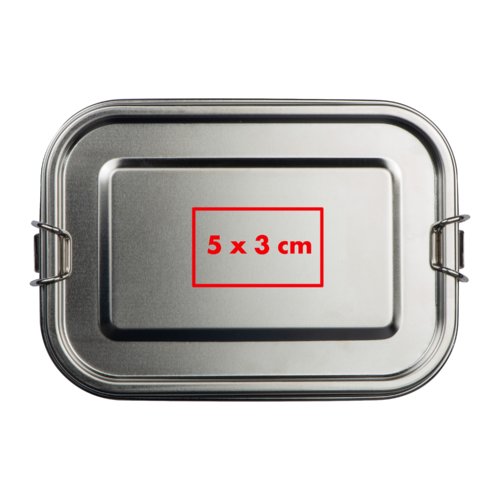 Metallene Lunchbox mit Verschluss.