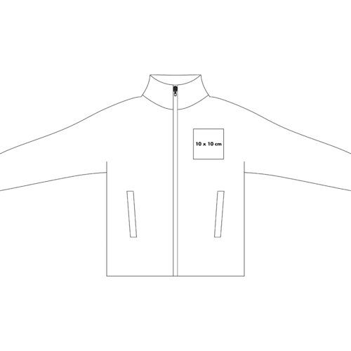 Windjacke aus leichtem Material mit Reiverschluss und Seitentaschen.