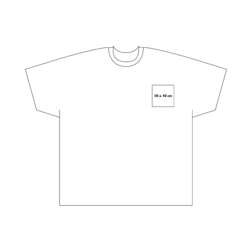 Weisses T-Shirt aus Baumwolle mit Rundhalsausschnitt.