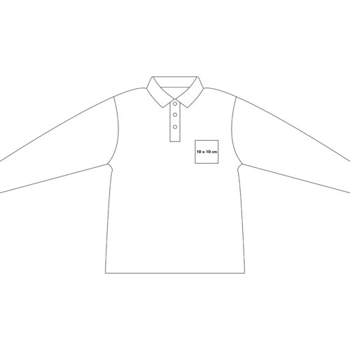 Langsrmeliges Poloshirt aus Baumwolle mit Knopfleiste.