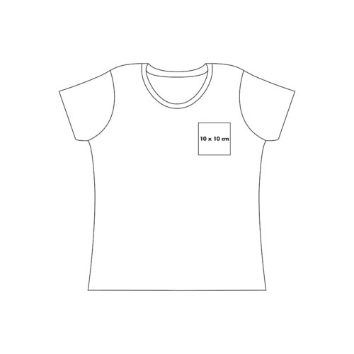Baumwoll-T-Shirt fr Damen mit Rundhalsausschnitt und kurzen rmeln.