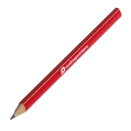 Roter Zimmermannsbleistift aus Holz, ungespitzt.