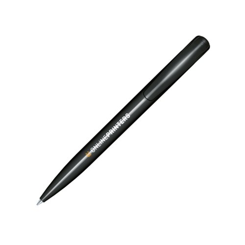 Gl�nzender Kugelschreiber mit Druckmechanik und Clip.