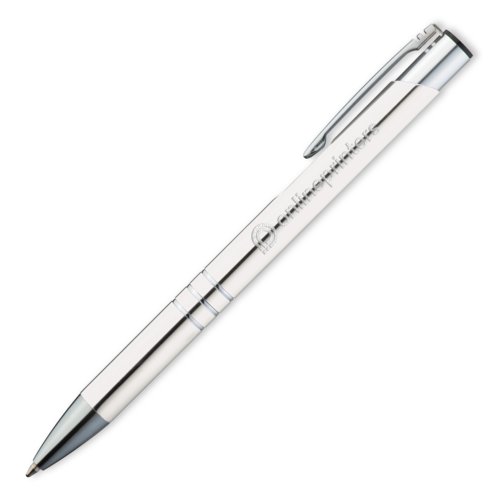 Weier Metall-Kugelschreiber mit Clip und Druckmechanismus.