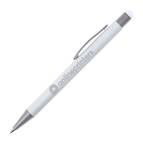 Weier Touchpen-Kugelschreiber mit Clip und Eingabestift.
