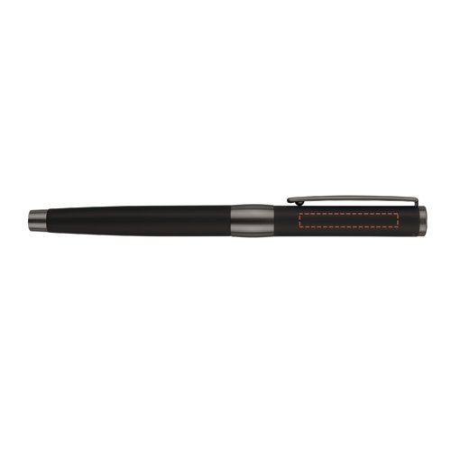 Schwarzer Fllhalter aus Metall mit Clip.