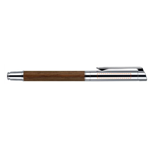 Dreh-Kugelschreiber aus Holz und Metall mit Clip.