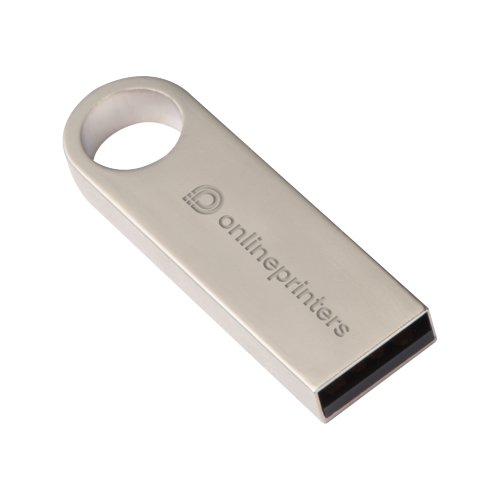 Silberner Metall-USB-Stick mit se.