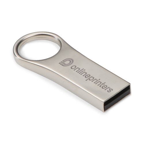 Silberner Metall-USB-Stick mit se.