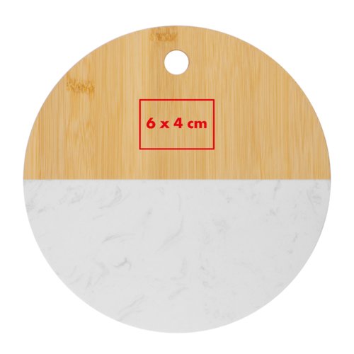 Helles Holz Schneidebrett, rund mit Aufhngeloch.