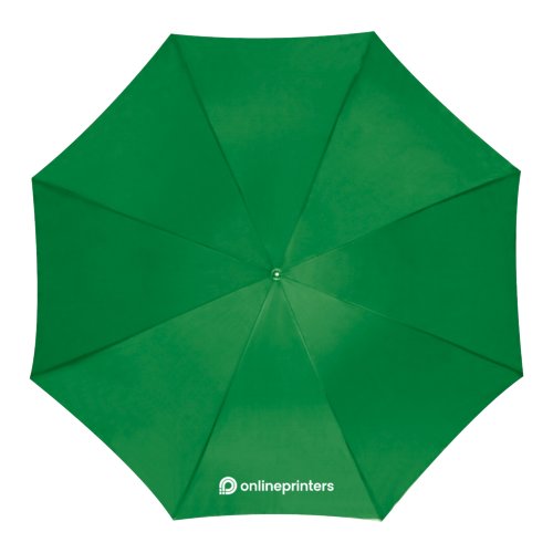 Grner Automatik-Stockschirm mit groem Durchmesser.