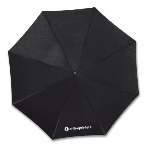 Schwarzer Automatik-Taschenschirm mit Bezug.