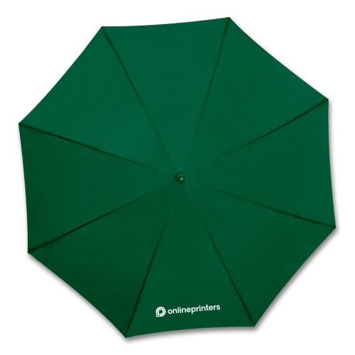Dunkelgrner Automatik-Schirm mit groem Durchmesser.