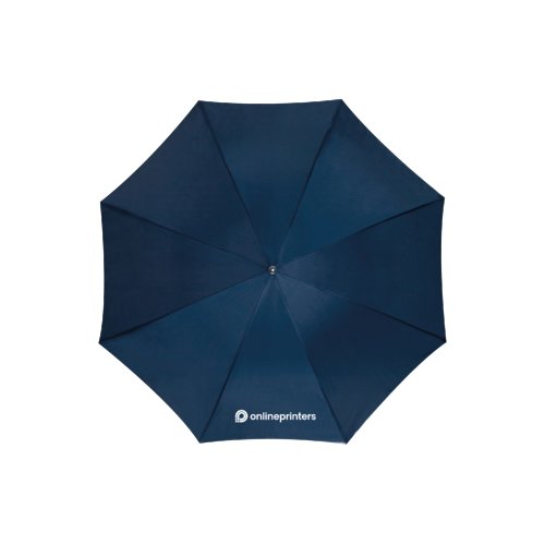 Dunkelblauer Automatik-Regenschirm mit Bezug.