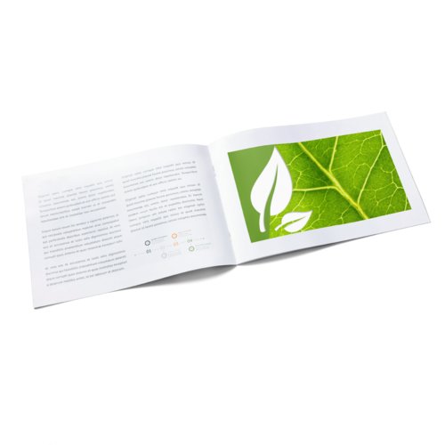 Broschüren Querformat, Öko-/Naturpapiere, A4 halb 2
