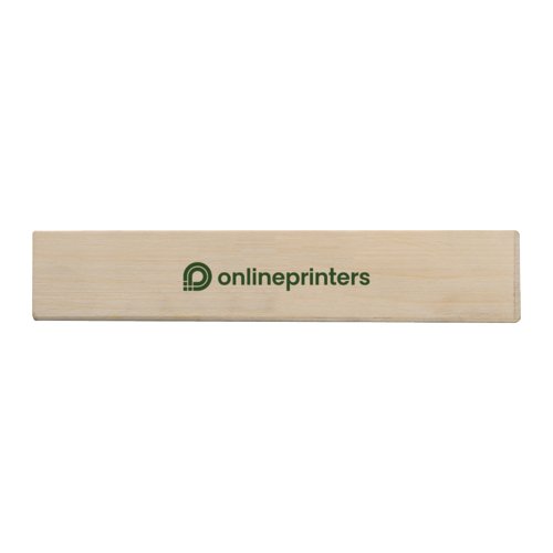 Beiges Domino aus Holz in einer Schiebebox.