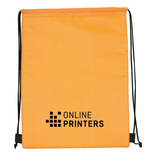 Orangefarbener 2-in-1 Sportbeutel/K�hltasche mit Kordelzug.