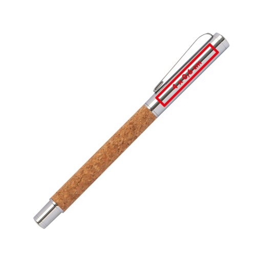 Kork-Schreibset mit Kugelschreiber und Etui.