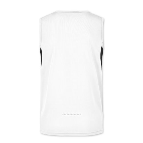 Weies/Schwarzes Tanktop aus Polyester fr Herren.
