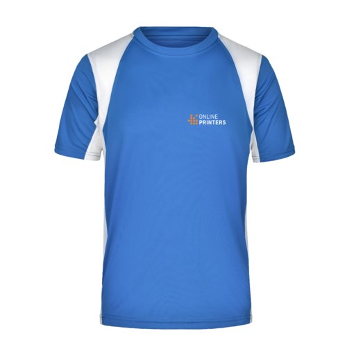 Blaues Funktionsshirt aus Polyester fr Herren.