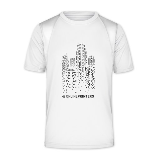 Weisses Funktionsshirt aus Polyester fr Herren.