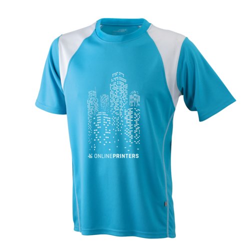 Hellblaues Funktionsshirt aus Polyester fr Herren.