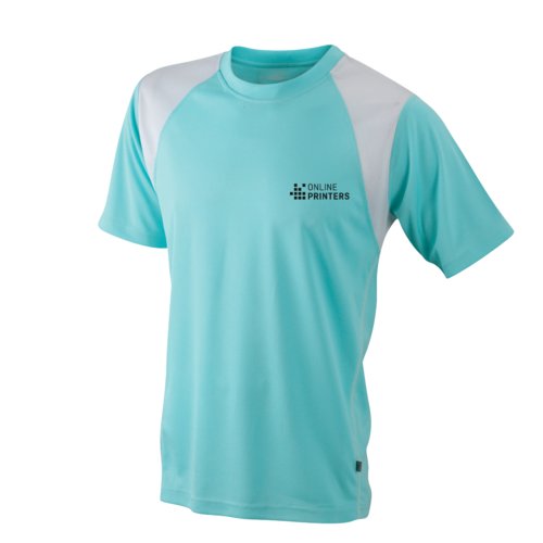 Mintgrnes Laufshirt aus Polyester fr Herren.