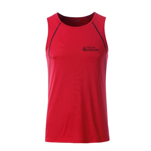 Rotes Tanktop aus Polyester fr Herren.