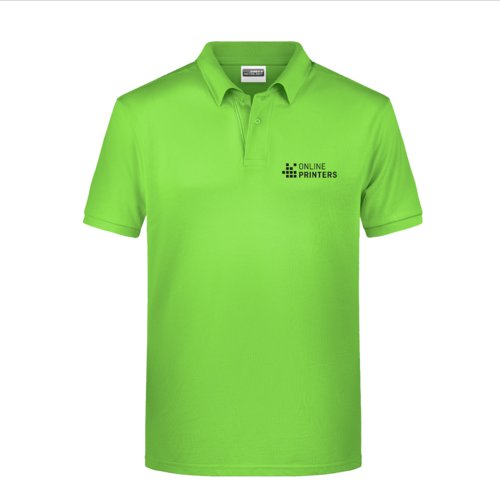 Apfelgrnes Poloshirt aus Baumwolle fr Herren mit kurzem Arm.