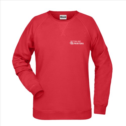 Roter Baumwoll-Polyester-Sweatshirt fr Damen.