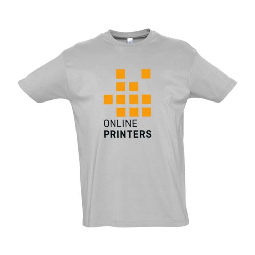 Graues Baumwoll-T-Shirt fr Herren mit kurzen rmeln.