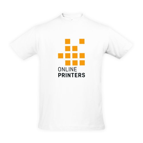 Weies Baumwoll-T-Shirt fr Herren mit kurzen rmeln.