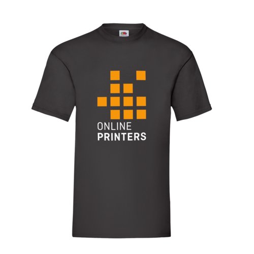 Schwarzes Baumwoll T-Shirt fr Herren mit kurzen rmeln.