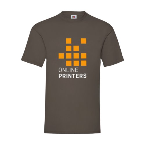 Braunes Baumwoll-T-Shirt fr Herren mit kurzen rmeln.
