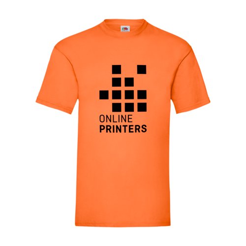Oranges Baumwoll-T-Shirt fr Herren mit kurzen rmeln.