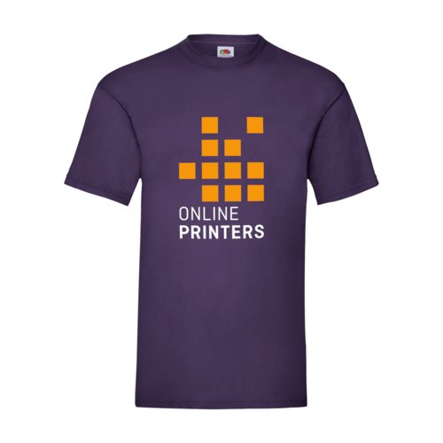 Violettes Baumwoll-T-Shirt fr Herren mit kurzen rmeln.
