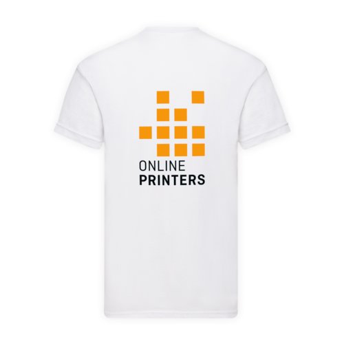 Weies Baumwoll-T-Shirt fr Herren mit kurzen rmeln.