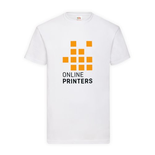 Weies Baumwoll-T-Shirt fr Herren mit kurzen rmeln.