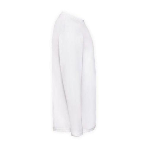 Weies Baumwoll-Langarmshirt fr Herren.