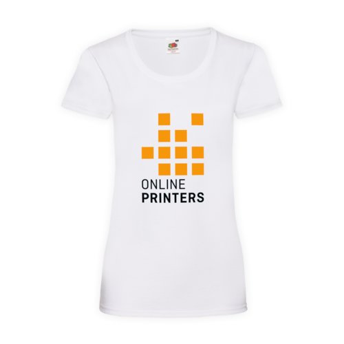 Weies Baumwoll-T-Shirt fr Damen mit kurzen rmeln.