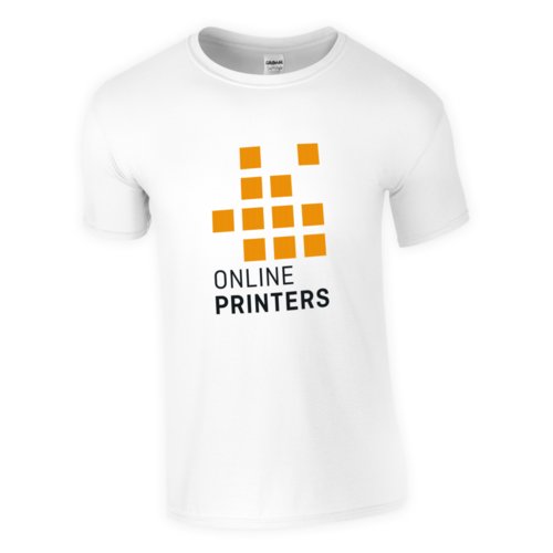 Weies Baumwoll-T-Shirt fr Herren mit kurzen rmeln.